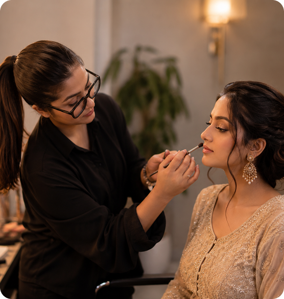 Beauty training session at Gunjan Beauty World